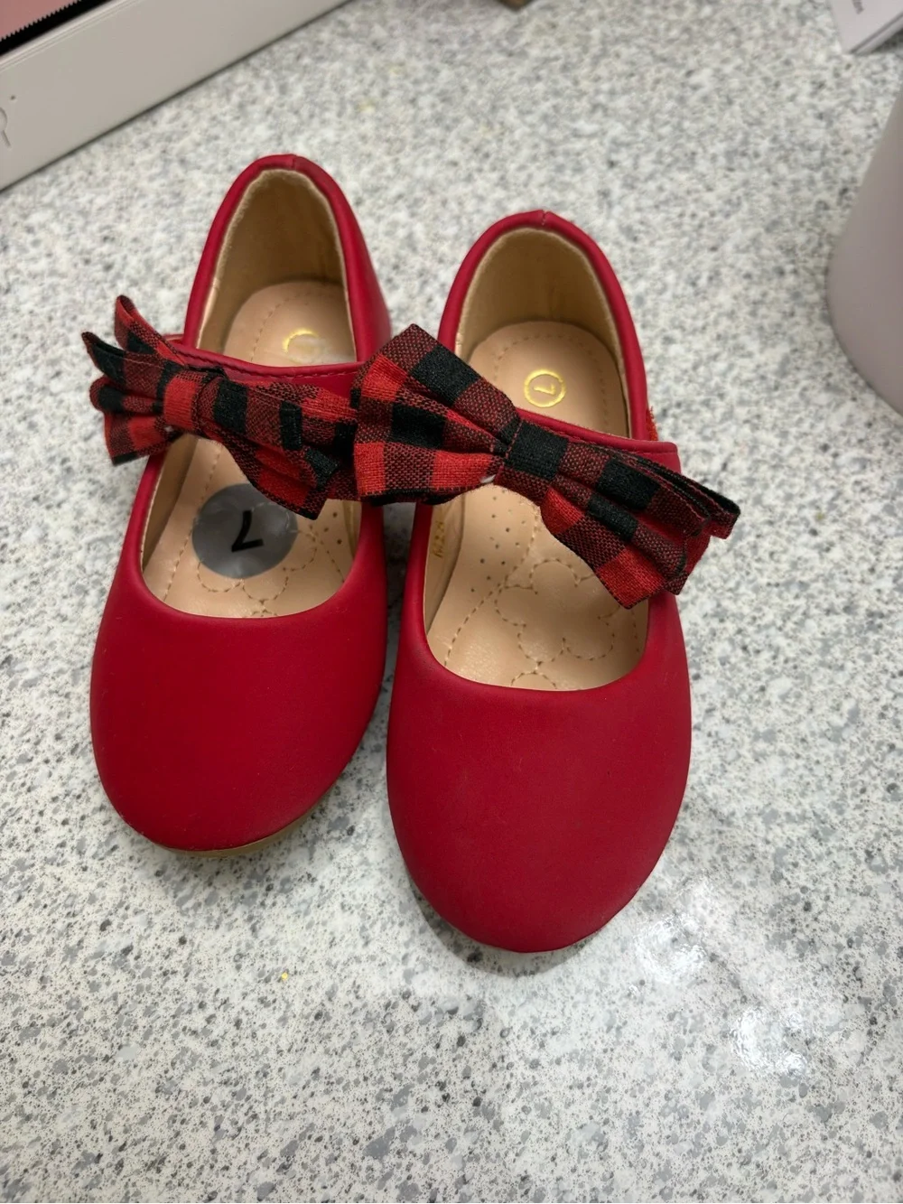 Girls Red Bow Mary Jane Flats - Kids Shoes
